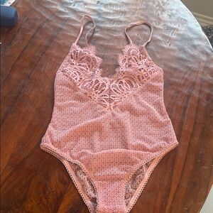 Victoria's Secret Pink Lace Bodysuit